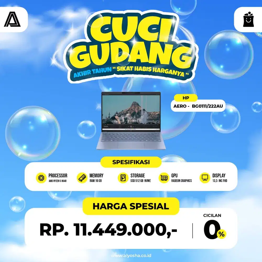 HP Pavilion Aero 13 bg0111AU bg0222AU/AMD Ryzen 5-8640U/16GB/512GB SSD