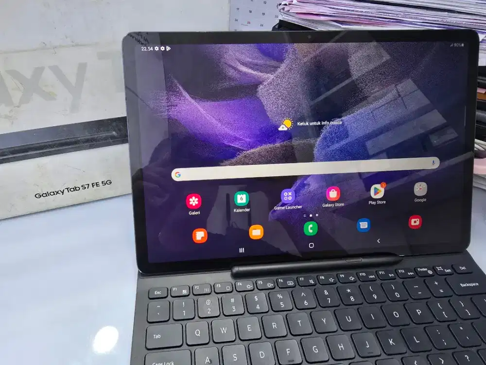 Samsung Tab S7 FE 5G 6+6/128Gb + Keyboard Ex Garansi SEIN -MasterCom