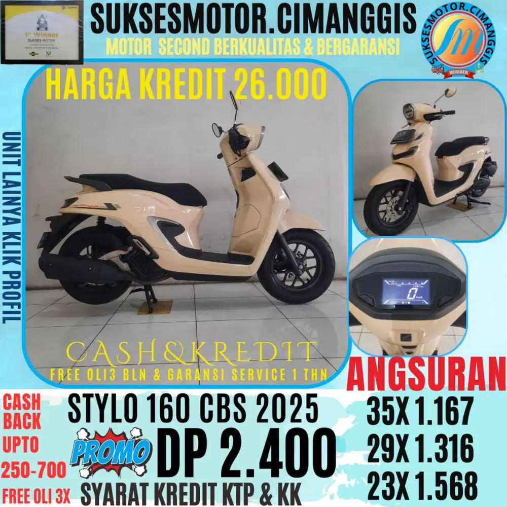 STYLO 160 CBS CASHBACK UPTO 700RIBUAN FREE OLI 3BLN