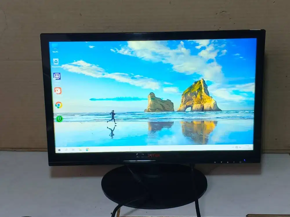 monitor led 19 minus flex dikit normal di pake sehari hari