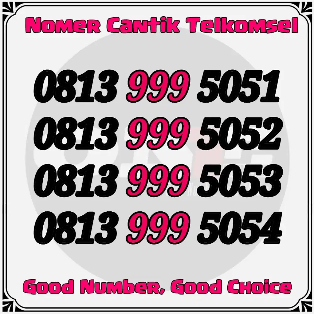 Nomer Cantik Simpati 11 digit tripel 999