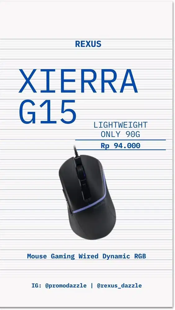 Rexus Xierra G15 mouse kabel