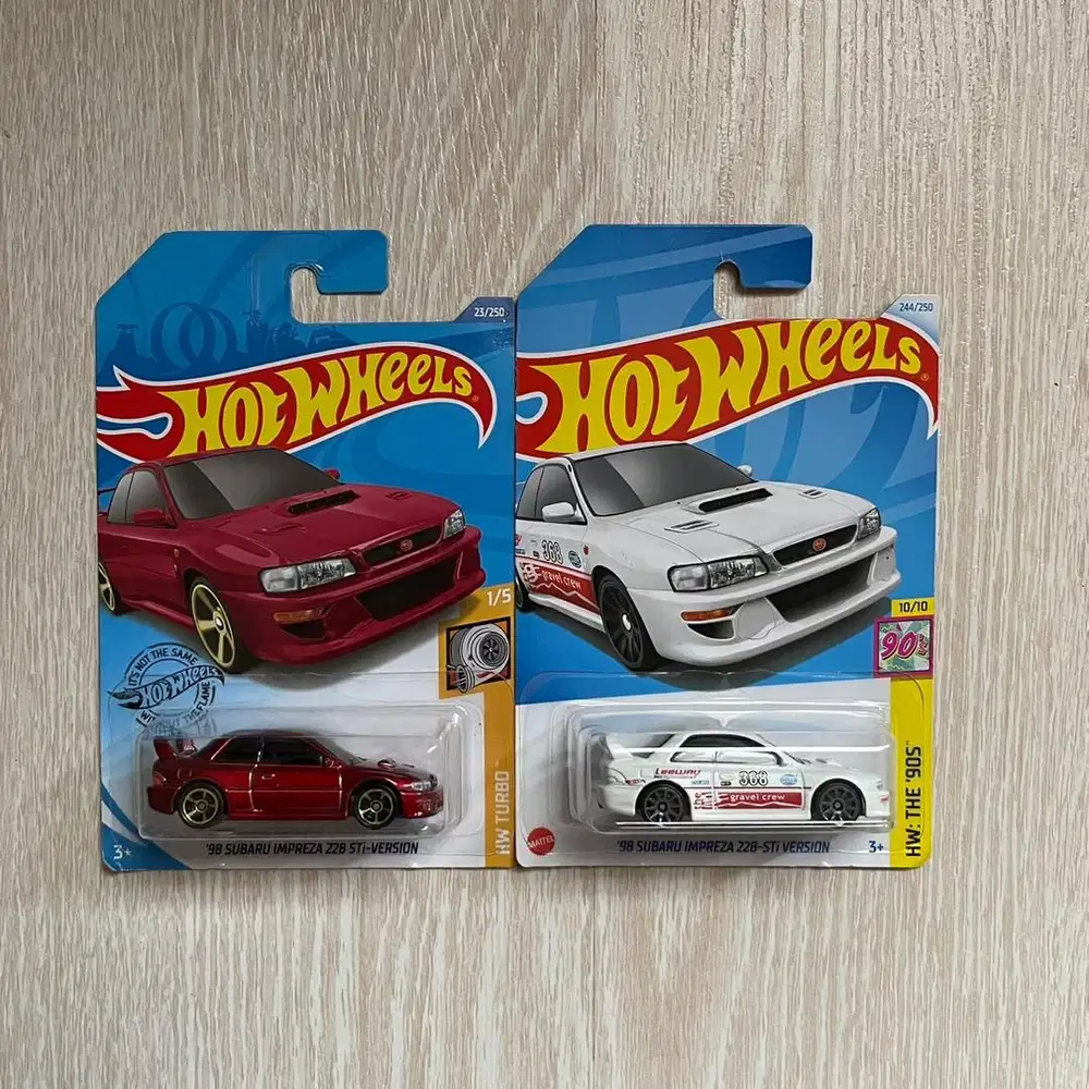 2 pcs Hotwheels '98 Subaru Impreza 22B STi Version Hot Wheels