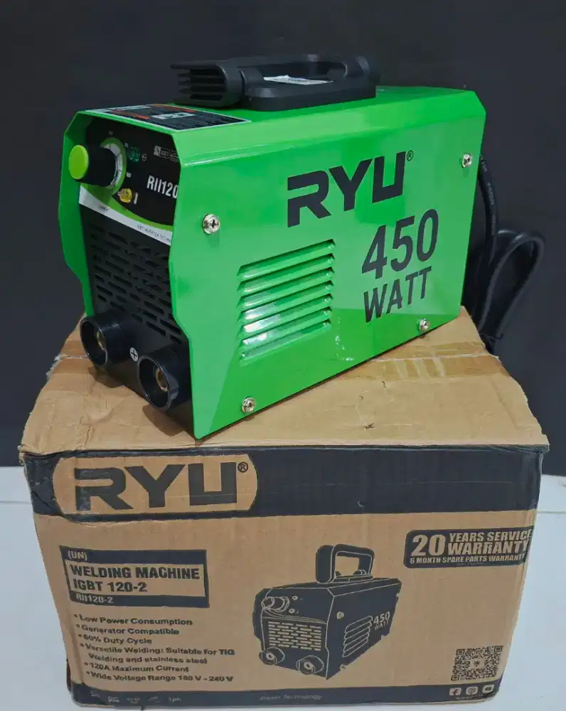 Baru RYU welding machine inverter 450W 120A mesin trafo las listrik