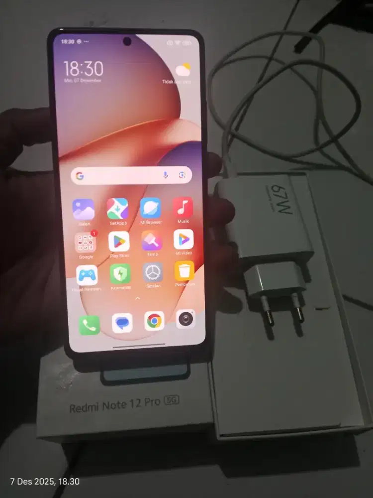 Redmi note 12 Pro 5G Nfc ram 8/256 gb fullset orian mulus nominus