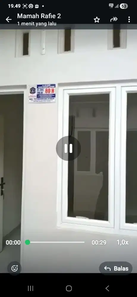 Disewakan rumah petakan