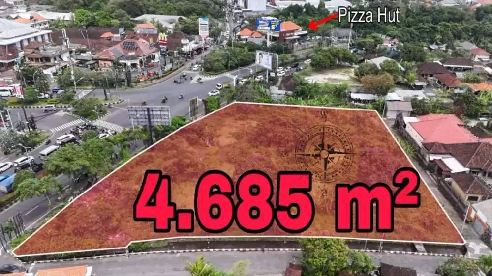 Tanah Komersial Simpang KFC MC Donald dan Pizza Hut Jimbaran Bali
