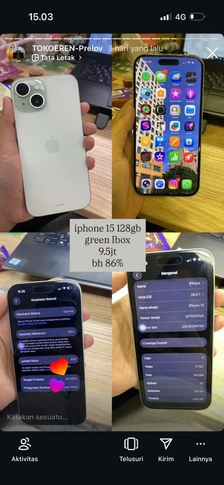 Iphone 15 Green 128gb Ex Ibox
