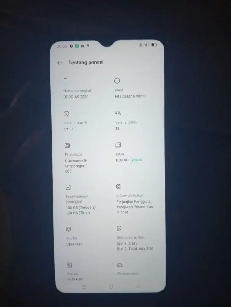 Oppo a9 2020 ram 8/128