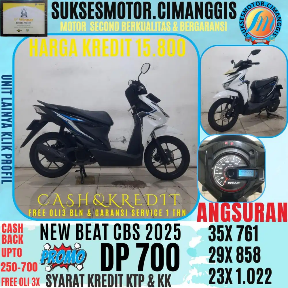 DP 700 DISKON NEW BEAT CBS CASHBACK UPTO 700 RIBU FREE OLI3X