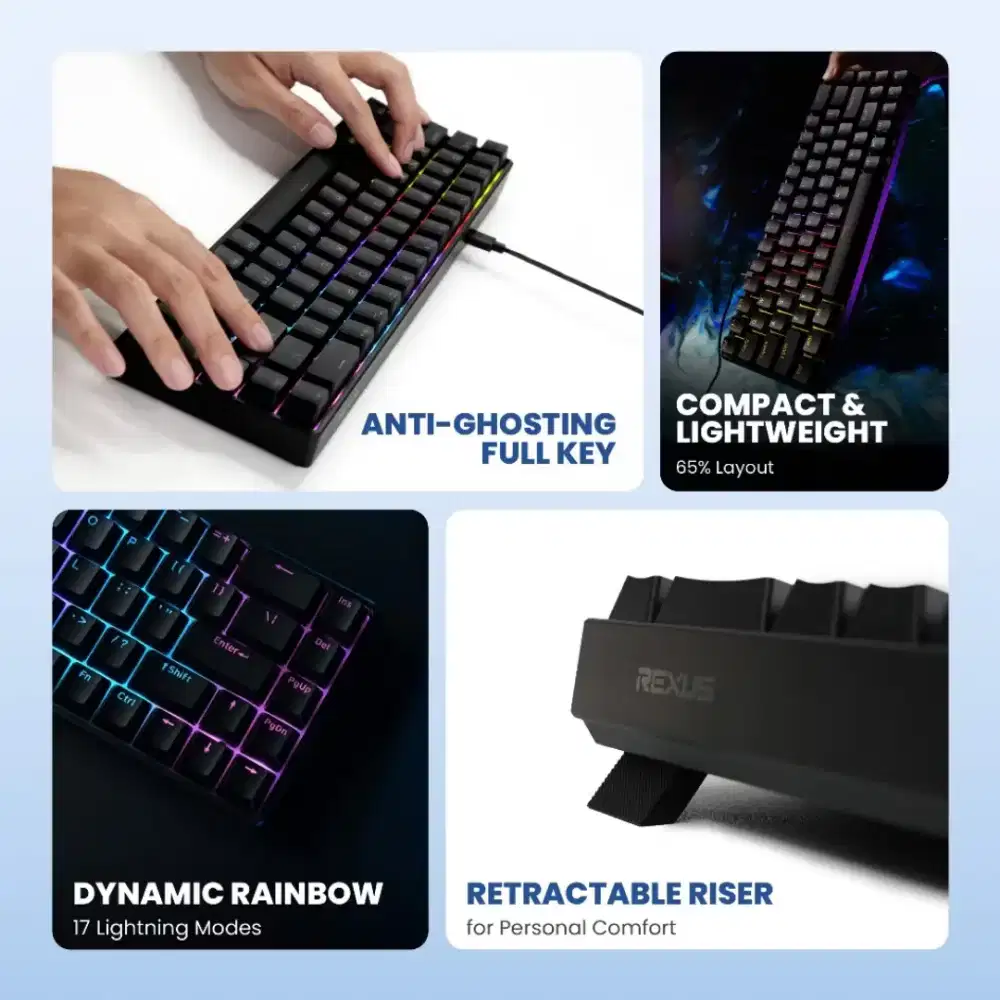 Rexus Keyboard Gaming Mechanical