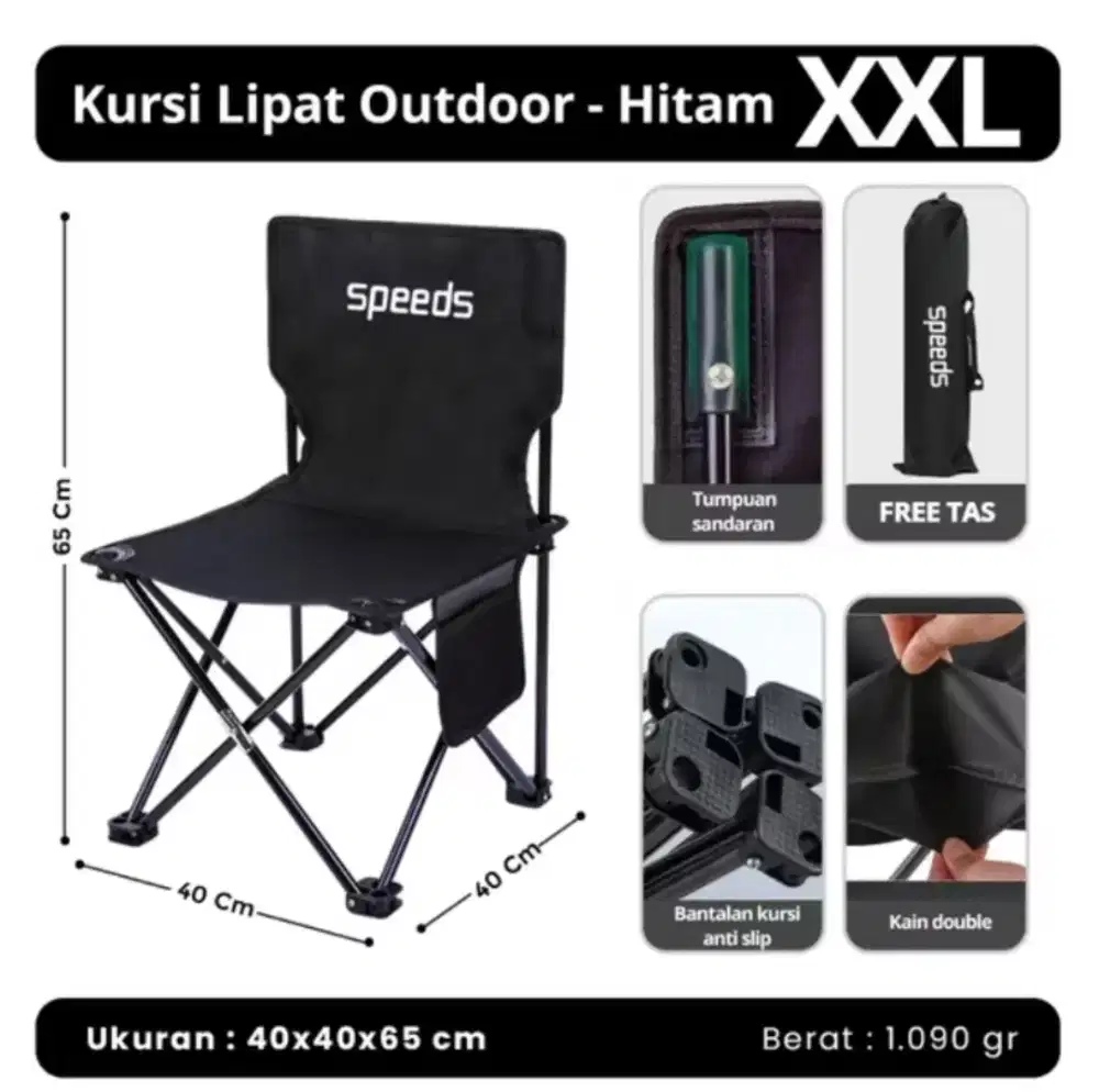 Kursi Lipat cocok untuk pancing camping outdoor kemping mancing