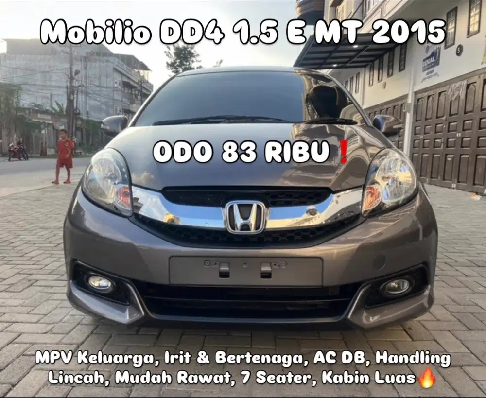 (TDP 11 JUTA!) Honda Mobilio DD4 1.5 E Manual Abu - Abu Baja 2015