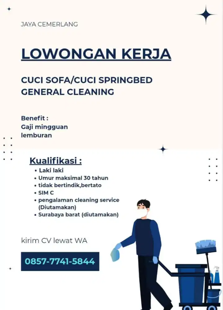 Lowongan cuci sofa