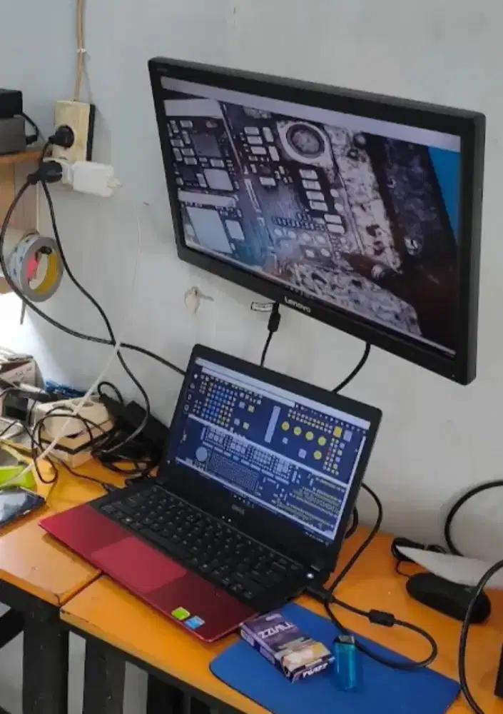 Laptop Dell i7 dual VGA gaming design plus monitor