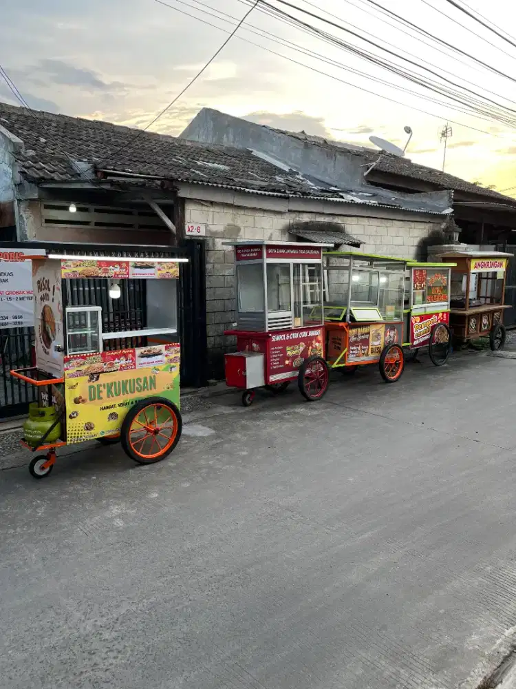 gerobak gorengan/ nasi uduk/ ayam bakar/ tahu crispy-DLL
