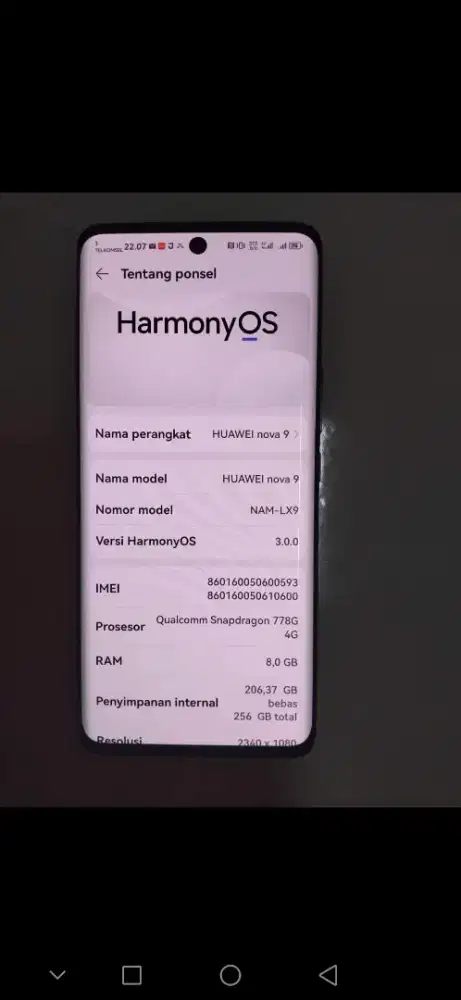 Dijual Huawei nova 9