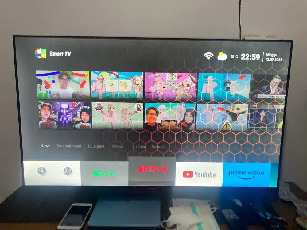 smart tv merk weyon 40 inch