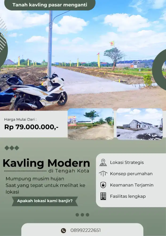 Tanah kavling super lokasi memganti