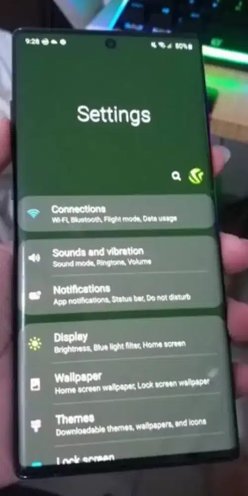 Murah hp samsung Note 10 8/256 mulus cuma layar agak kehijauan