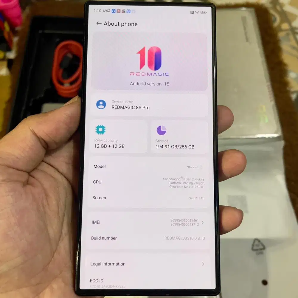 ZTE nubia red magic 8s pro 12 / 256 resmi full ori garansi