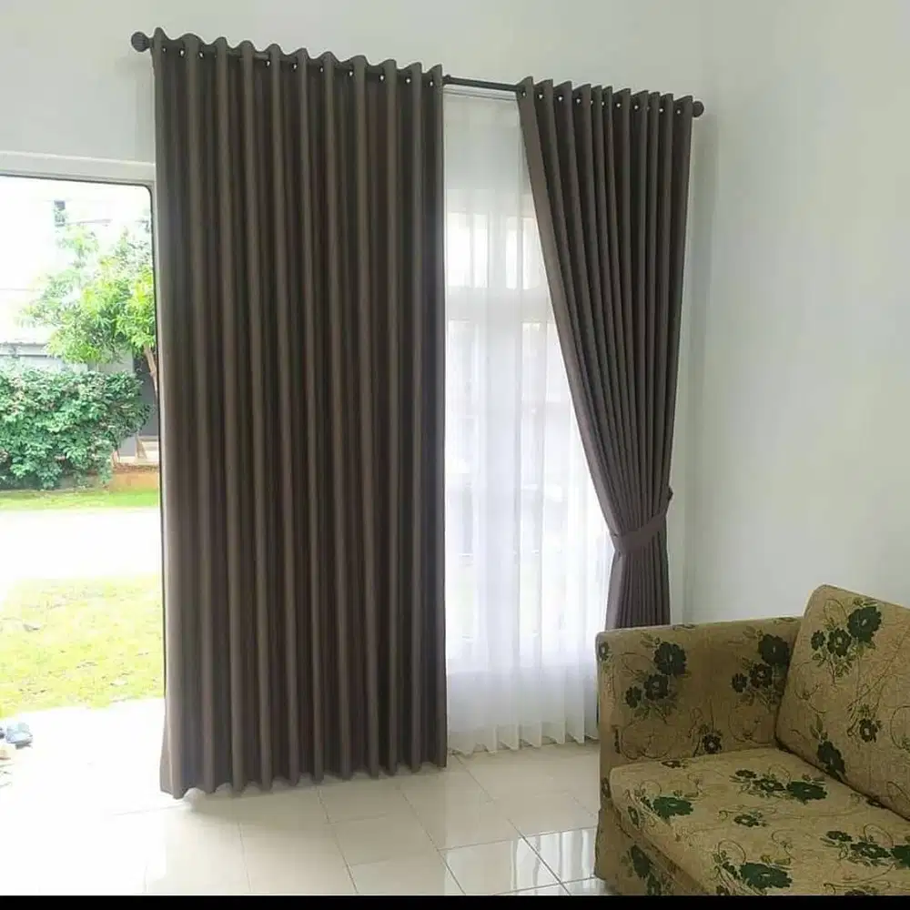 Jual Gorden Blackout Pasang Skat Klinik Hordeng Pintu Gordyn Vitrase