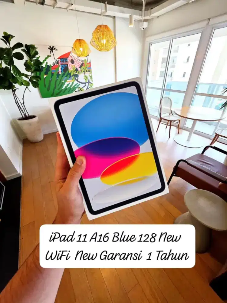 iPad 11 A16 Blue 128 New WiFi New Garansi 1 Tahun