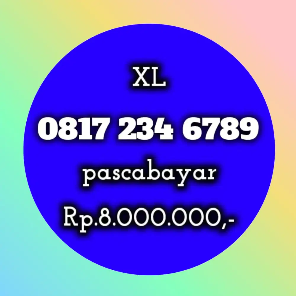 NOMOR CANTIK KOLEKSI XL 234 6789