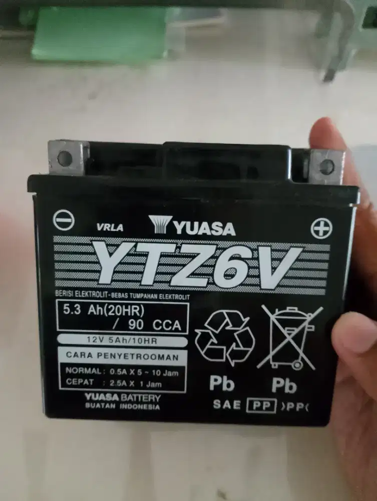 Aki kering YUASA YTZ6V NIK 2024 copotan honda scoopy