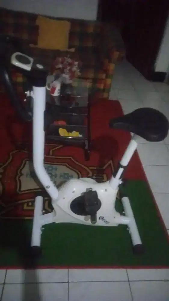 Jual sepeda statik warna putih