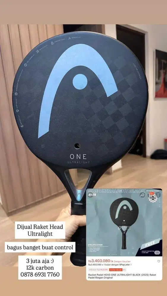 Jual cepat raket head ultra light, kondisi mulus