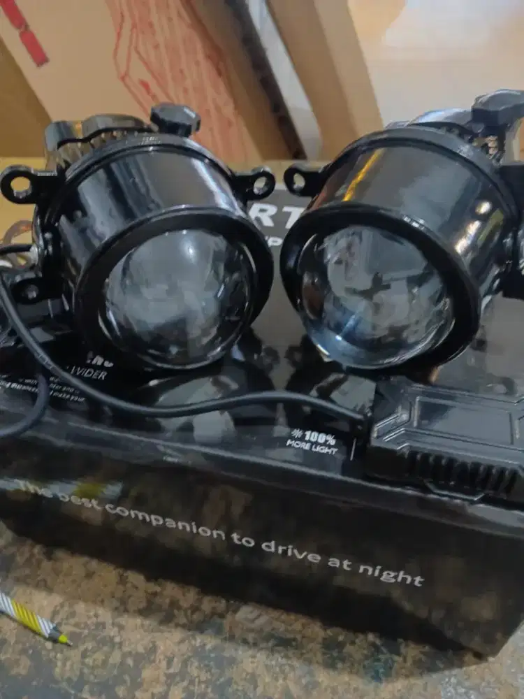 Fog lamp biled universal 3 inci 3 warna merek escort