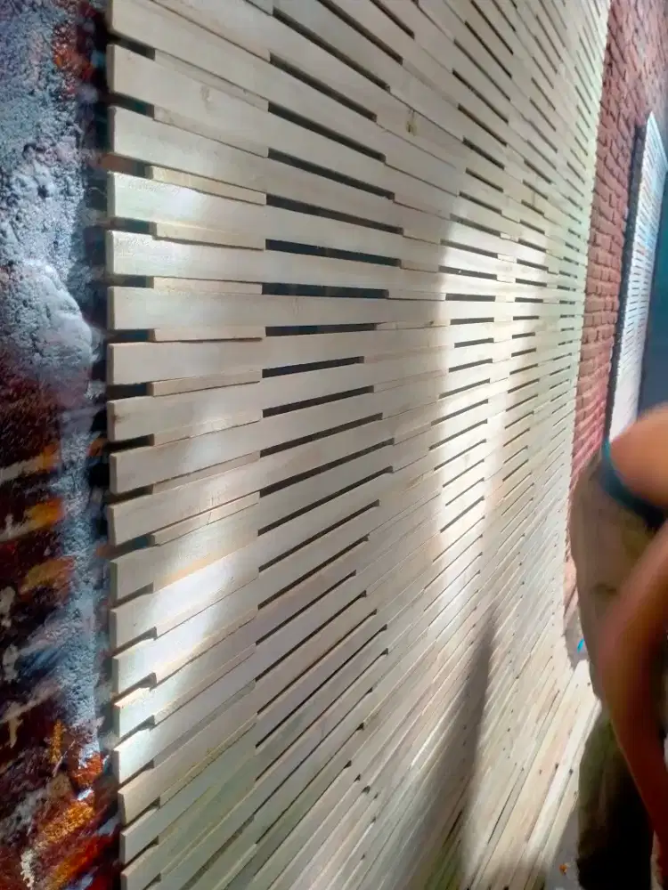 Tirai bambu, tirai kayu motif untuk teras