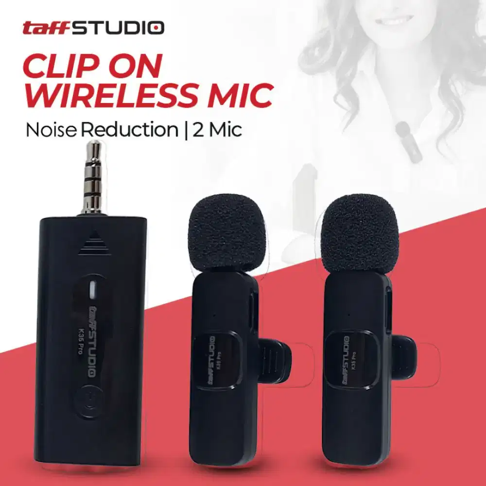 Clip On Mic Wireless Vlogging Singing 2 Microphone