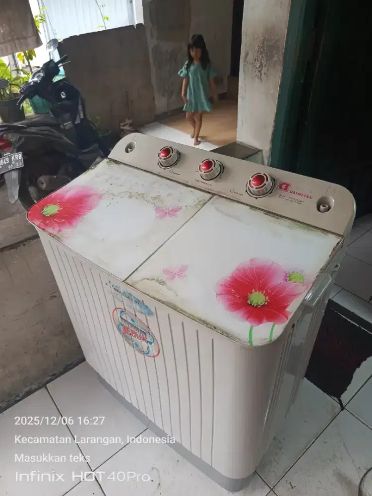 Mesin cuci merek DAIMITSU 8Kg normal Joss tinggal pake bosku