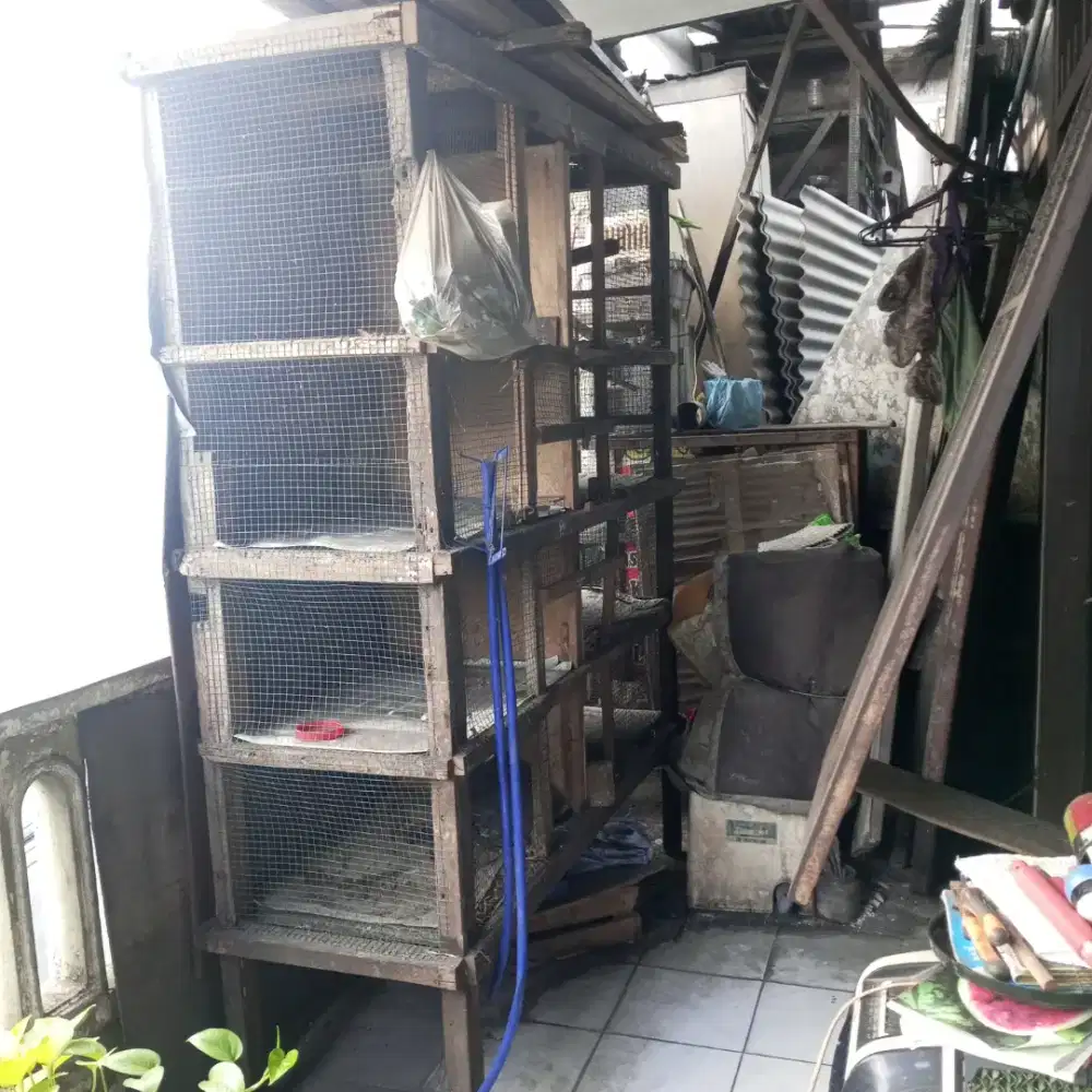 Kandang Ram besi kayu besar