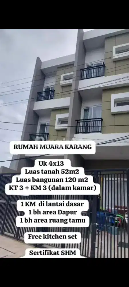 Rumah 3 Lantai Muara Karang Jakarta Utara