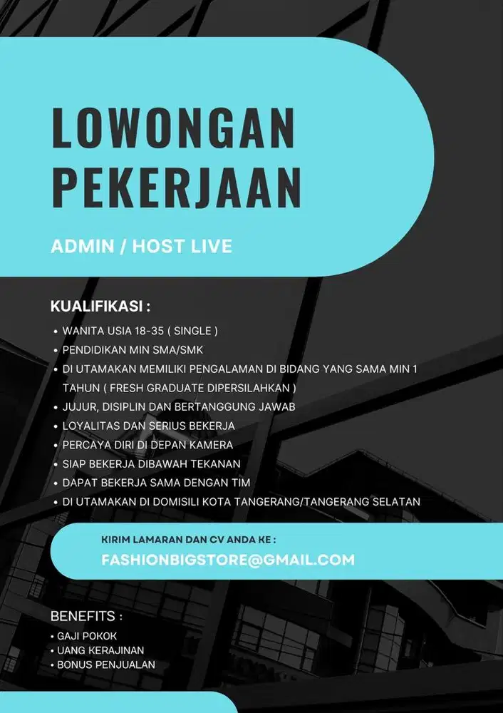 dibutuhkan admin/host live