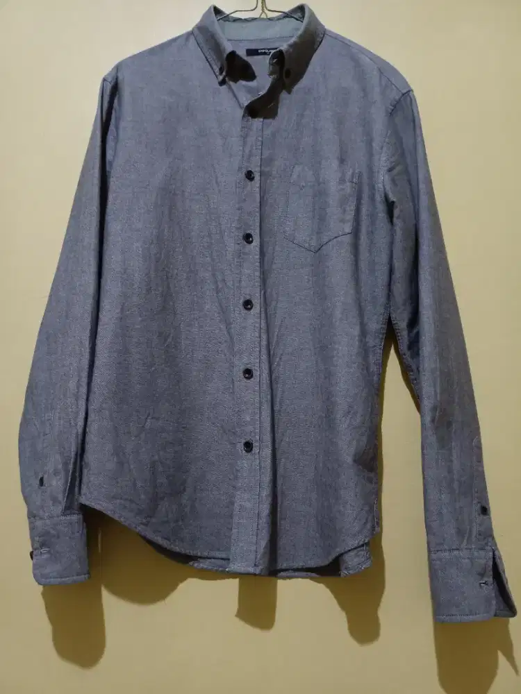 Kemeja Emploham, sz M, warna abu-abu.
