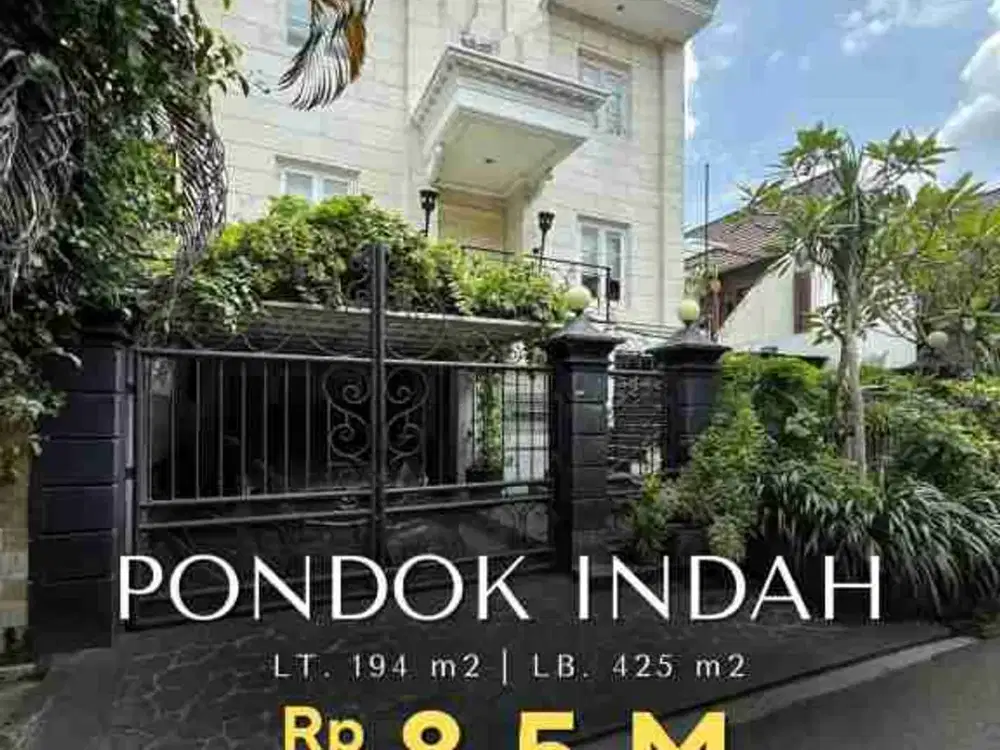 Dekat Taman, Dijual Rumah Modern Clasic di Pondok Indah Jakarta Selatan