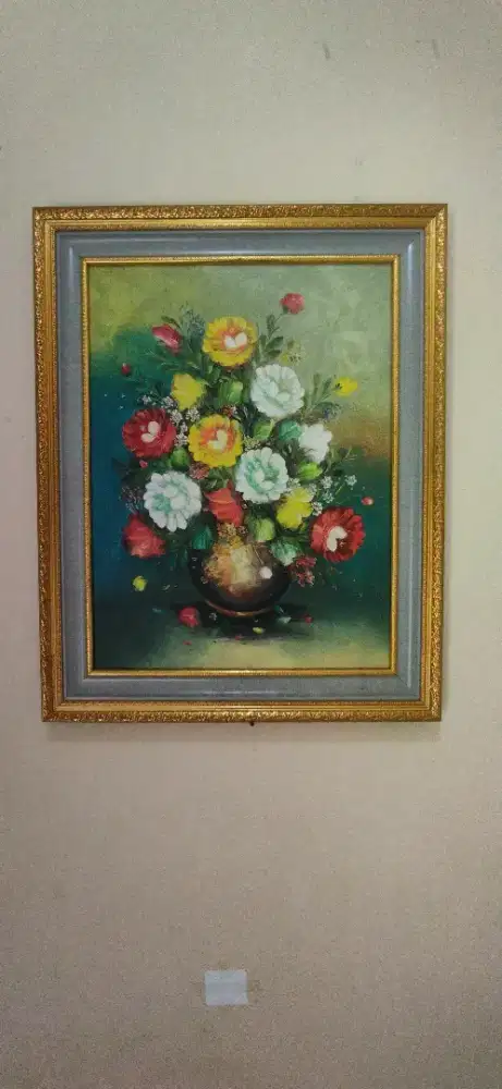 Lukisan bunga cantik