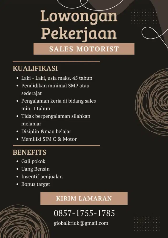 SALES MOTORIST (Lapangan)