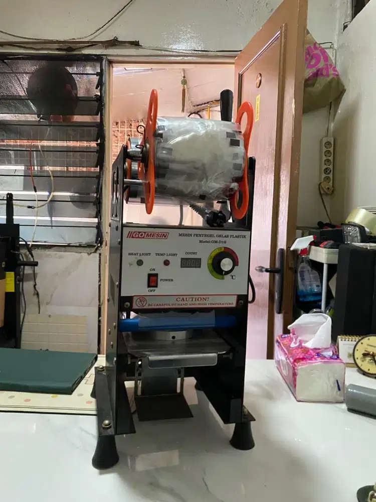 MESIN SEALER GM-D1S GOMESIN SECOND + FREE PLASTIC ROLL TERPASANG