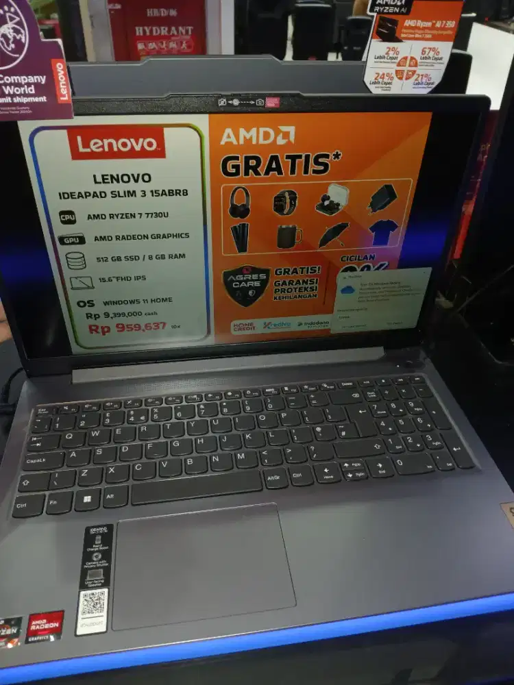 Cicil laptop Lenovo ideapad slim3 ram 8gb ssd 512