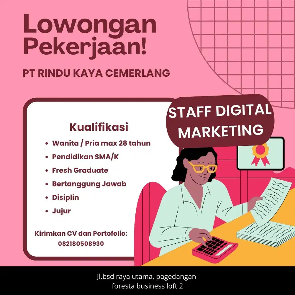 Loker staff digital marketing