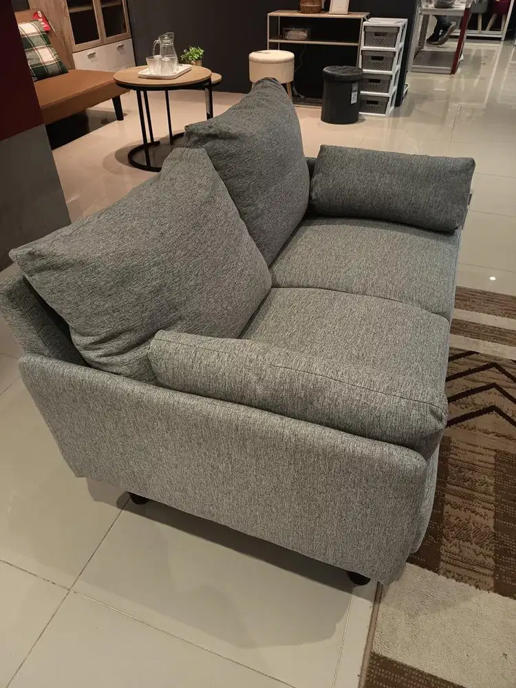 Selma Timmo Sofa Fabric 2 Seater - Abu-abu
