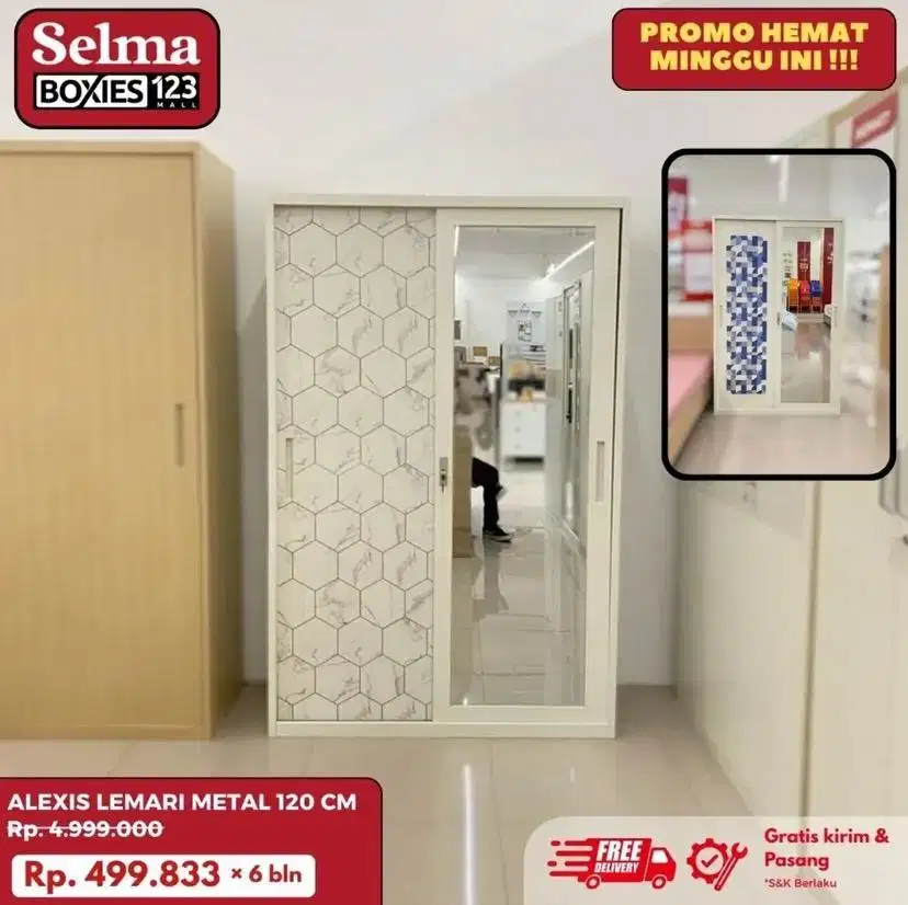 Lemari besi pintu geser