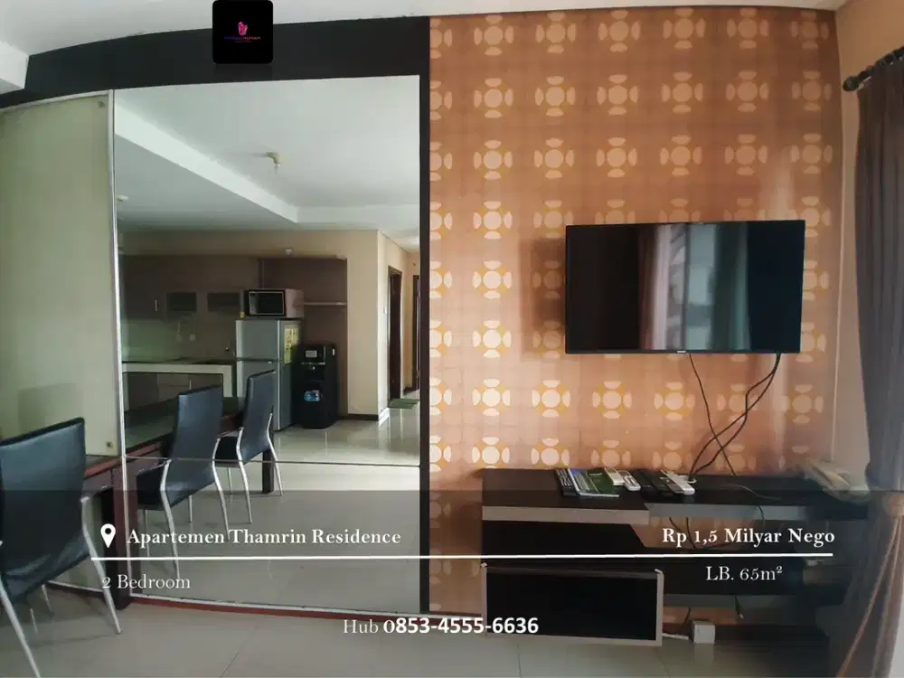Dijual Apartement Thamrin Residence 2BR Full Furnished