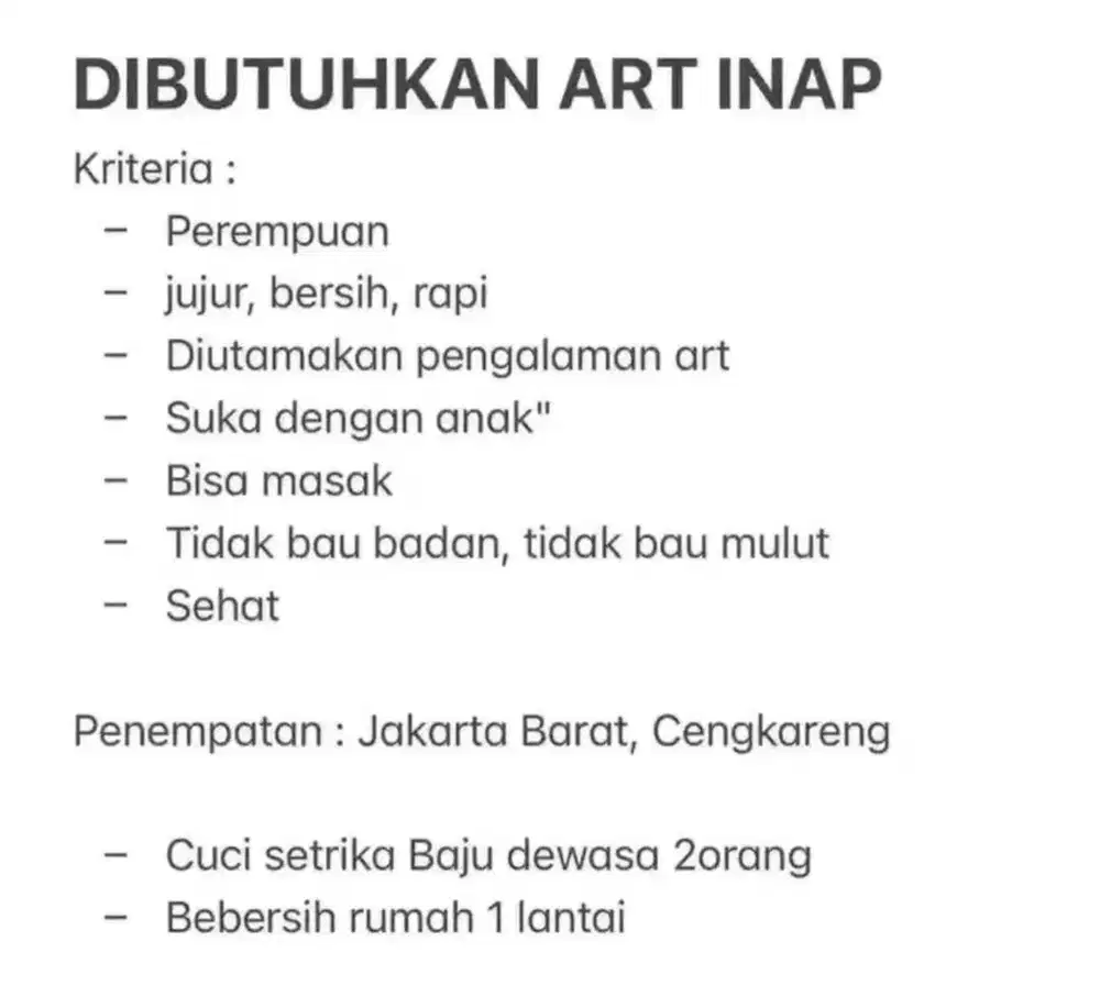 DIBUTUKAN ART INAP (TIDAK PP)
