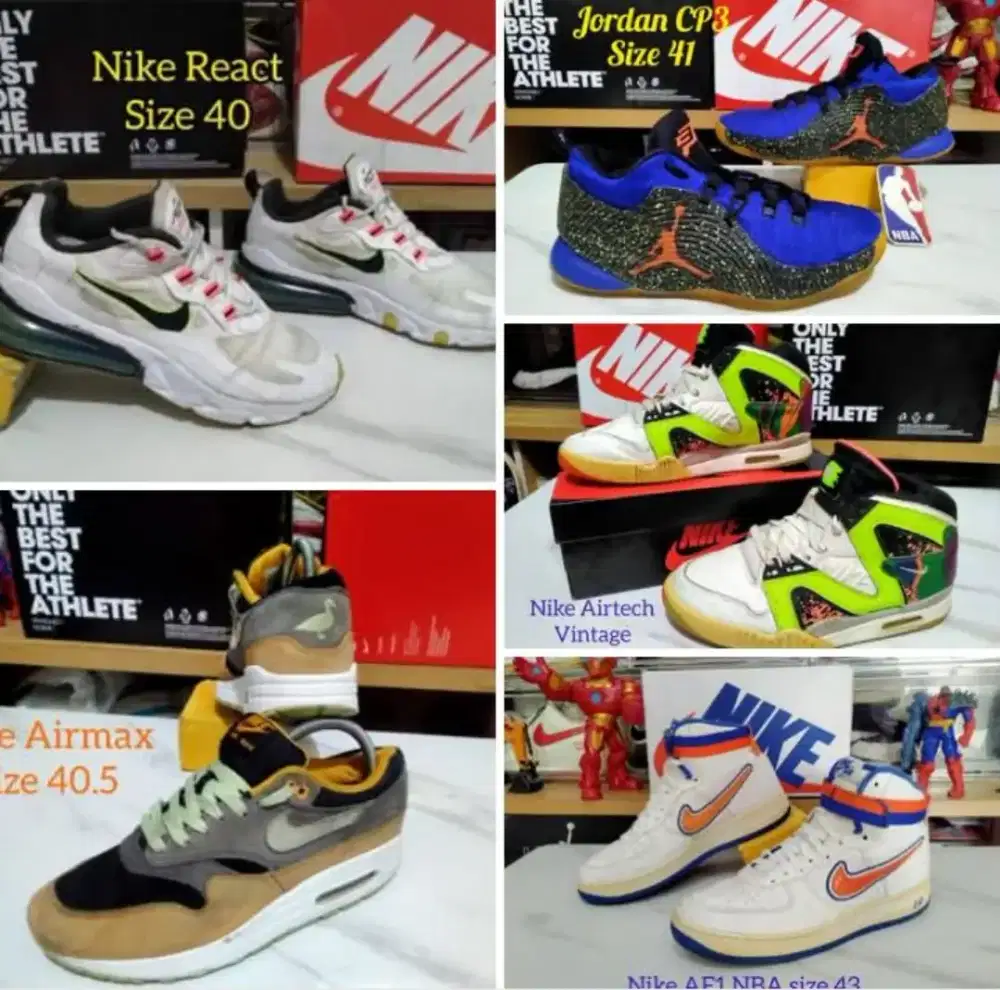 Sepatu Second Running Basket Nike Jordan dll